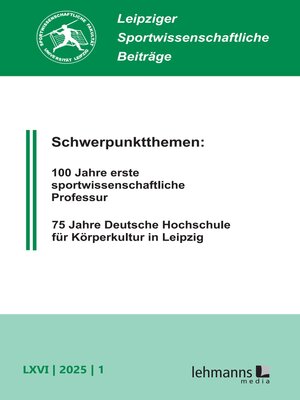cover image of Leipziger Sportwissenschaftliche Beiträge